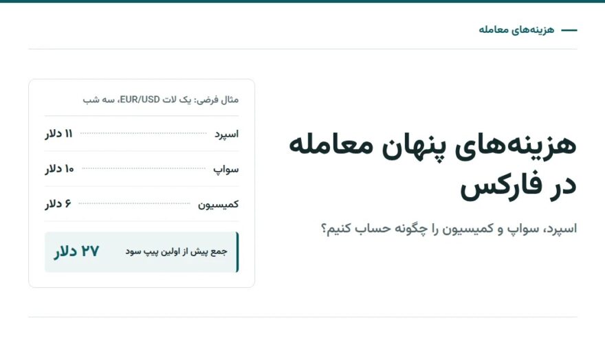 هزینه‌های پنهان معامله در فارکس: اسپرد، سواپ و کمیسیون